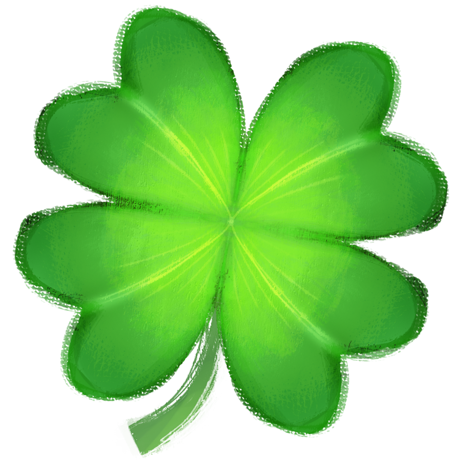 Clover Good Luck Icon for Superstitious Storage