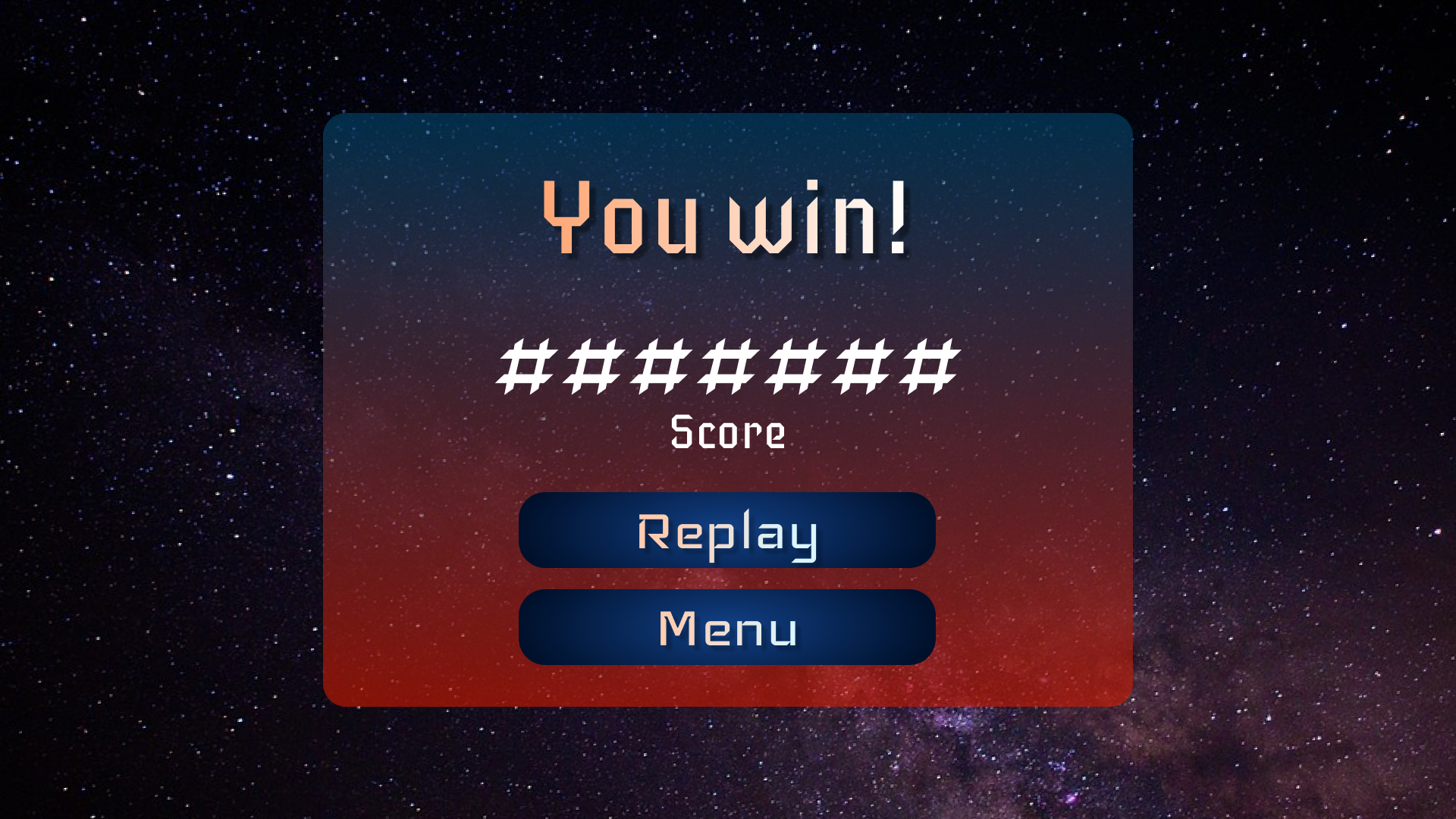 TwinWing win screen